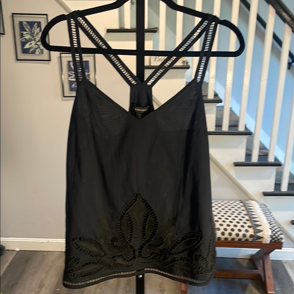 ⭐️ 5 items for $15 ⭐️ Bananna Republic Black Cotton Embroidered Strappy Tank